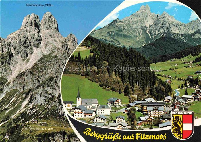 Filzmoos Pinzgau-Pongau AT mit Bischofsmuetze Hofpuerglhuette Panorama Fliegerau