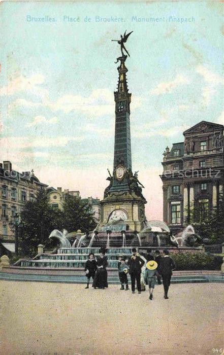 BRUXELLES Bruessel Brussels Place de Broukère Monument Anspach