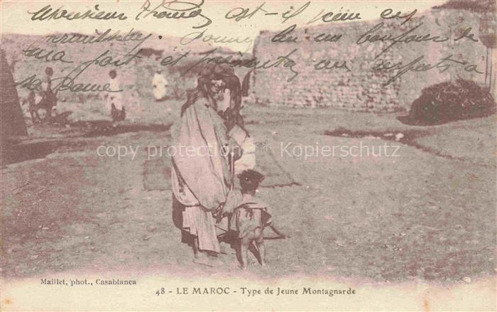 CASABLANCA Maroc Type de Jeune Montagnarde