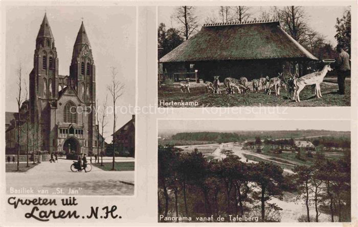 Laren  Utrecht Noord-Holland NL Basiliek van St. Jan Hertenkamp Panorama vanaf d
