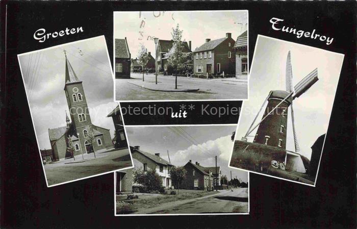 Tungelroy Weert Limburg NL Teilansichten Kirche Windmuehle