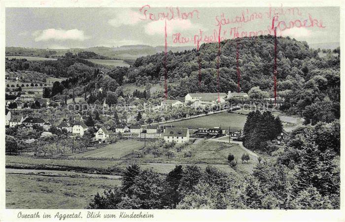 Overath Rheinisch-Bergischer-Kreis NRW Panorama Aggertal Blick vom Kinderheim