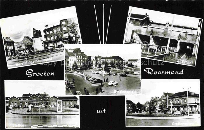 ROERMOND Limburg NL Bevrijdingsmonument Tunnel Stationsplein Station
