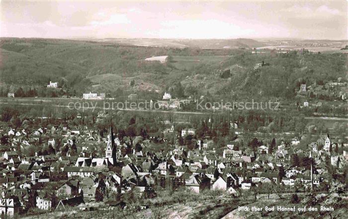 BAD HONNEF Panorama Blick auf den Rhein