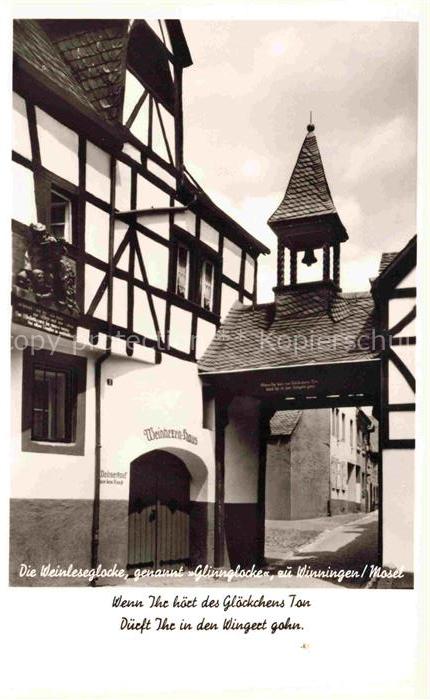 Winningen Mosel Rheinland-Pfalz Weinleseglocke genannt Glinnglocke