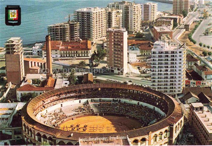 MALAGA Andalucia ES Plaza de Toros Paso Marítima vista aérea