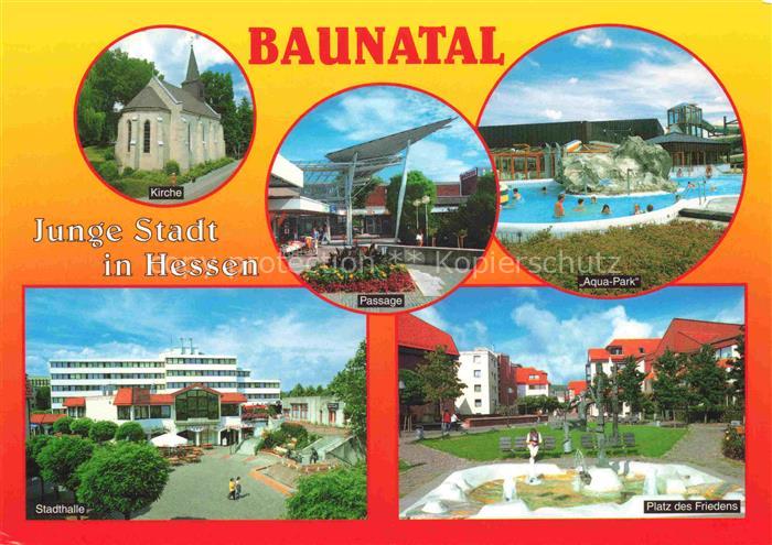 Baunatal Kirche Passage Aqua-Park Stadthalle Platz des Friedens