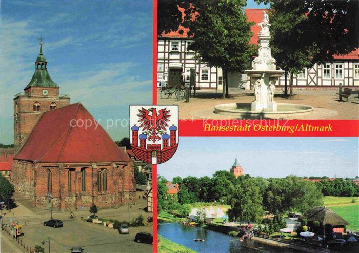 Osterburg Altmark Sachsen-Anhalt St. Nicolai Kirche Neptunbrunnen Biesebad aelte