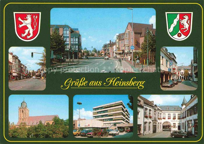 Heinsberg Rheinland NRW Haupstrasse Motive Stadtzentrum Kirche Wappen