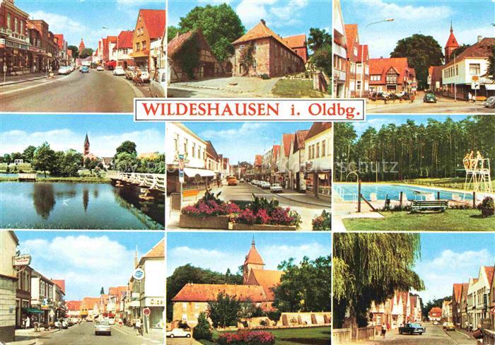Wildeshausen Teilansichten Strassenpartie Partie am Fluss Freibad