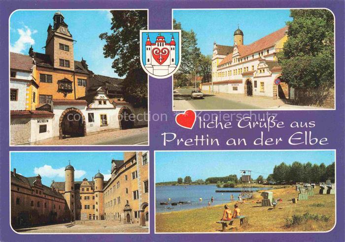 Prettin Wittenberg Sachsen-Anhalt Eingang zur Lichtenburg Innenhof Naherholungsz