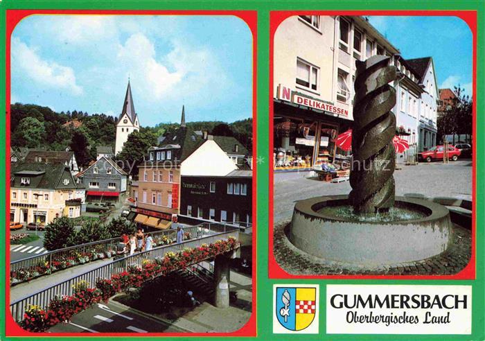 GUMMERSBACH NRW Motiv Ortszentrum Bruecke Brunnen