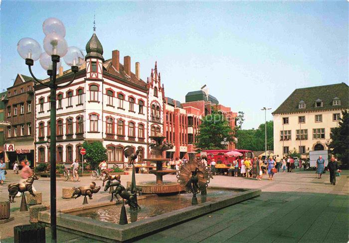 Grevenbroich NRW Marktplatz Rathaus Haus Portz Brunnen
