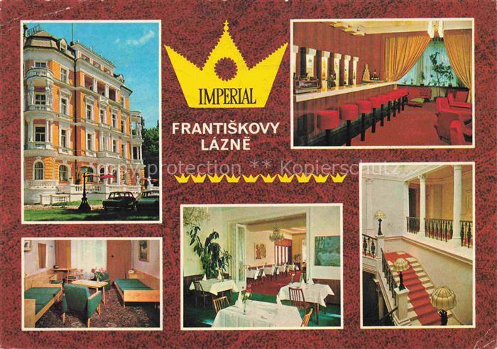 FRANTISKOVY LAZNE Franzensbad Boehmen CZ Imperial Hotel Restaurant Fremdenzimmer