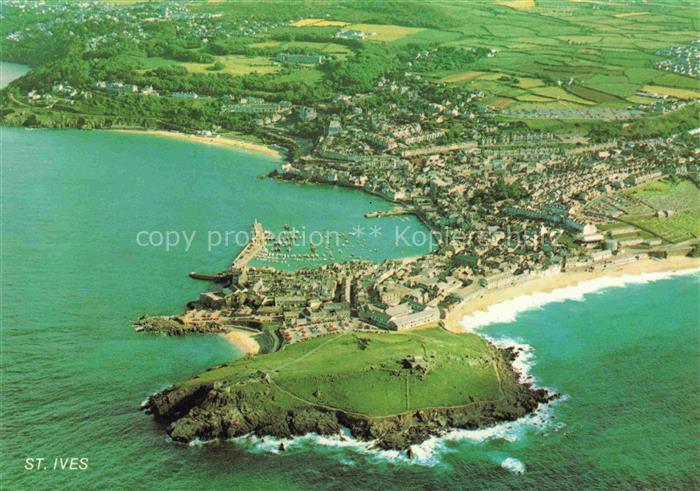St Ives Cornwall UK Aerial view