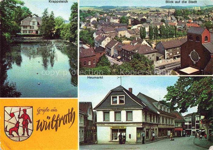 Wuelfrath Krappsteich Blick auf die Stadt Heumarkt Wappen