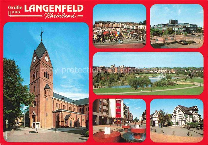 Langenfeld  Rheinland NRW Kirche Panorama Motive Stadtzentrum