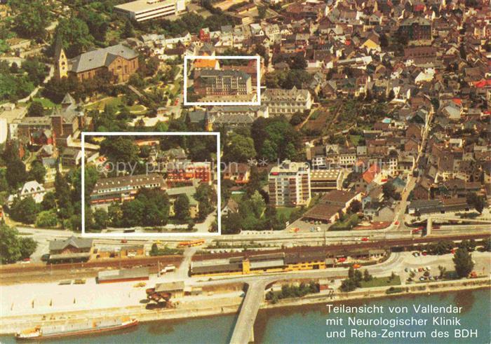 Vallendar Teilansicht mit Neurologischer Klinik und Reha-Zentrum des BDH