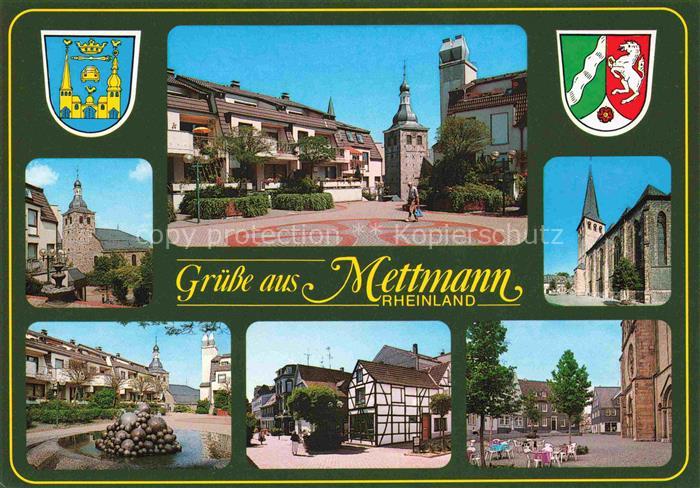 Mettmann NRW Motive Ortszentrum Kirche Brunnen