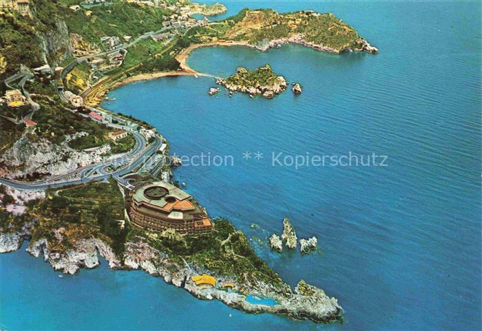 TAORMINA  Messina Sicilia IT Panorama della costa taorminese veduta aerea