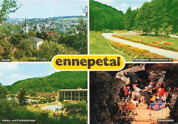 Ennepetal NRW Panorama Voerde Hallen- und Freibadanlage Kluterthoehle Freizeitpa