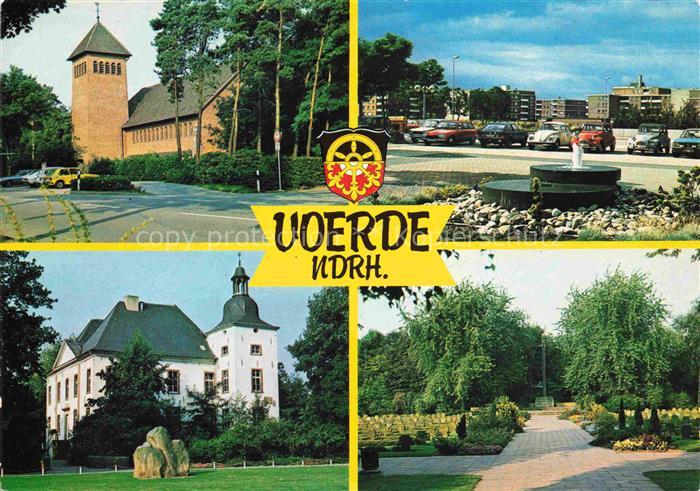 Voerde Niederrhein Wesel NRW Kirche Wohnsiedlung Parkanlagen Schloss