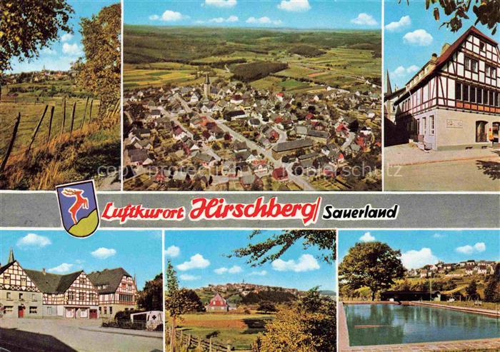 Hirschberg  Sauerland Warstein NRW Luftaufnahme Teilansichten Fachwerkhaus Freib