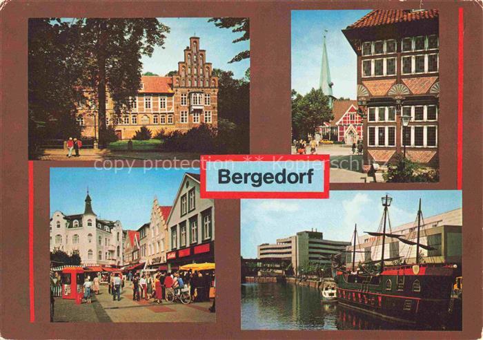 Bergedorf  HAMBURG Schloss St. Petri- und Pauli-Kirche Sachsentor Hafen