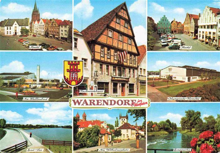Warendorf NRW Markt Hallenbad Fachwerkhaus Olympia-Komitee Ems-See Wilhelmsplatz