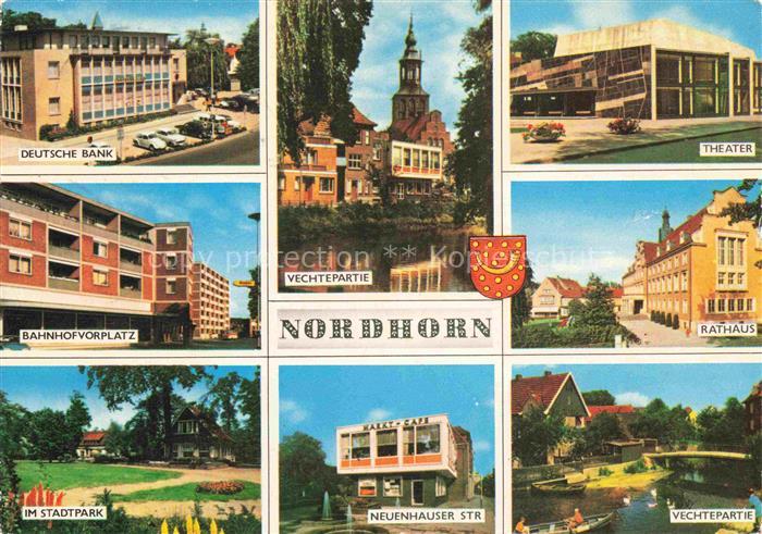 Nordhorn Deutsche Bank Bahnhofvorplatz Stadtpark Vechte Neuenhauser Strasse Thea
