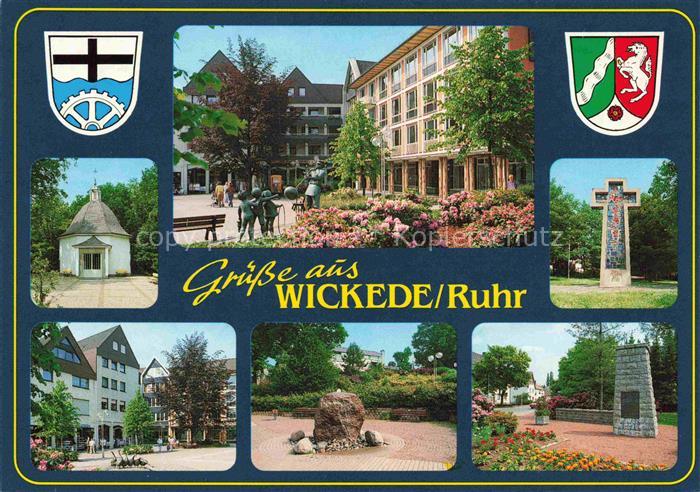 Wickede Ruhr Motive Stadtzentrum Gedenkstein Denkmal Wappen Kapelle