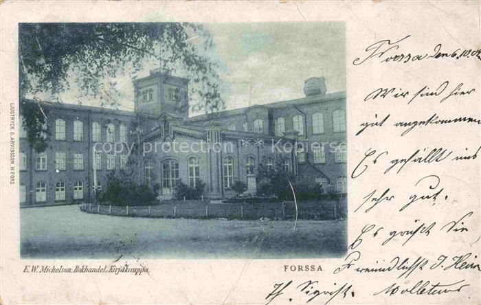 Forssa Etela-Suomen Laani Suomi E. W. Michelson Bokhandel Kirjakauppa