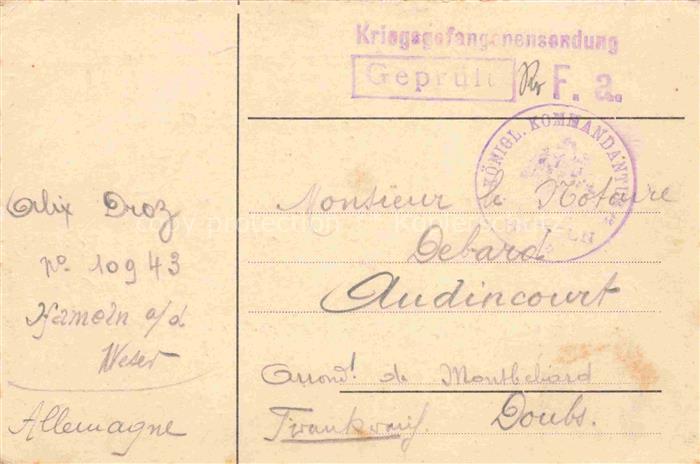 HAMELN Weser Kriegsgefangenensendung