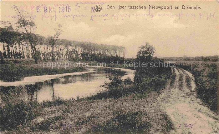 Dixmude Diksmuide Dilsmuide Belgie Den Ijser tusschen Nieuwpoort