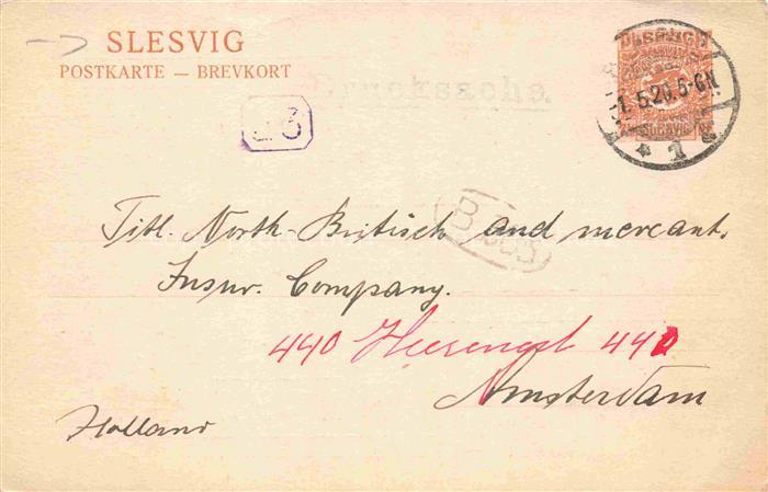 Slesvig SCHLESWIG Holstein Geschaeftskorrespondenz