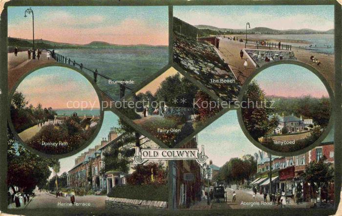 Colwyn Wales UK Promenade Beach Donkey Path Fairy Glen Tancoed Marine Terrace Ab