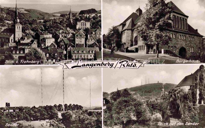 Langenberg Rheinland VELBERT NRW Blick vom Frohnberg Buergerhaus Sender