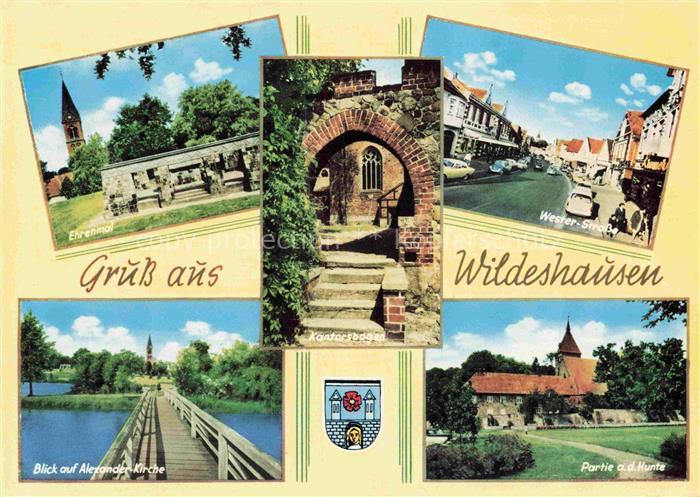 Wildeshausen Ehrenmal Kantorsbogen Westerstrasse Hunte Bruecke Kirche