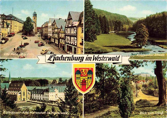 Hachenburg Westerwald Rheinland-Pfalz Alter Markt Kirche Landschaft Kroppacher S