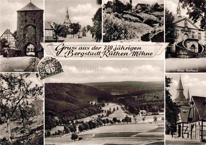 Ruethen Moehne 750jaehrige Bergstadt Hochtor Kirche Landschaft Altes Rathaus Fac