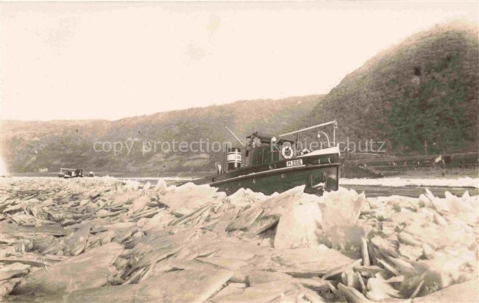 Loreley Lorelei Sankt Goarshausen Rheinland-Pfalz Eisschollen auf dem Rhein