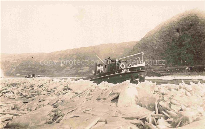 Loreley Lorelei Sankt Goarshausen Rheinland-Pfalz Eisschollen auf dem Rhein