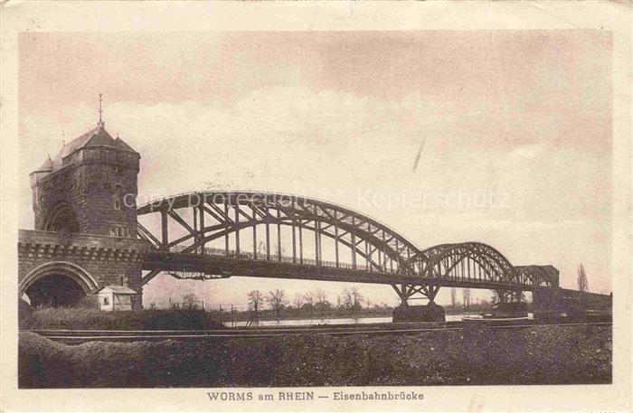 WORMS Rhein Eisenbahnbruecke