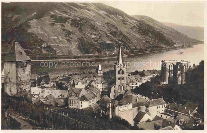 Bacharach Rheinland-Pfalz Panorama mit Werner Kapelle Serie Der Rhein