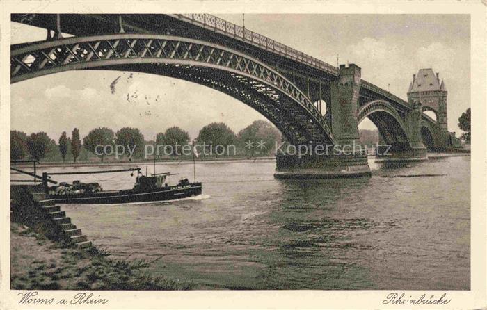 WORMS Rhein Rheinbruecke