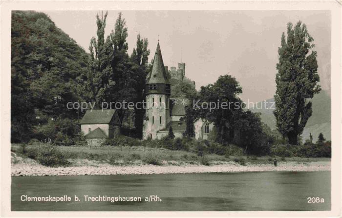 Trechtingshausen Mainz-Bingen Rheinland-Pfalz Clemenskapelle am Rhein