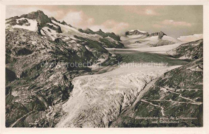 Gletscher Glacier Glaciar Ghiacciaio-- Rhonegletscher Gelmenhoerner Cieralplisto