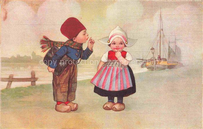 Hollandkinder Hollandtracht Boot
