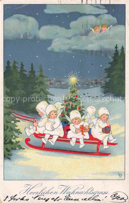 MEIssNER und BUCH Litho Verlag Weihnachtsgruesse Engeln