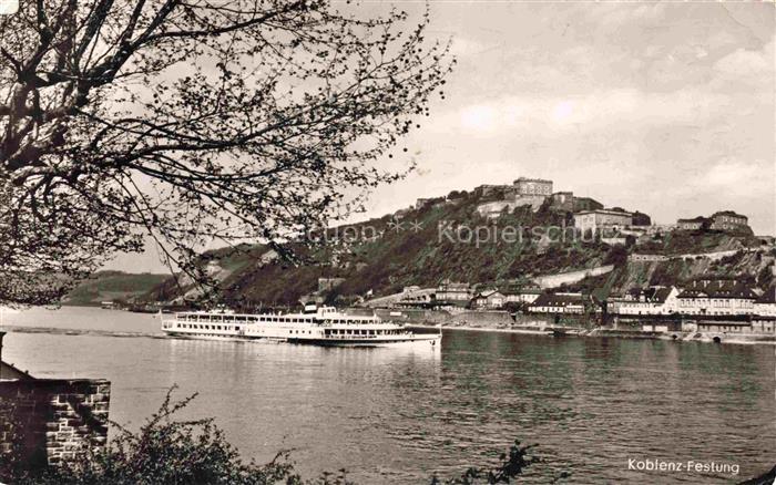Dampfer Seitenrad Koblenz Festung